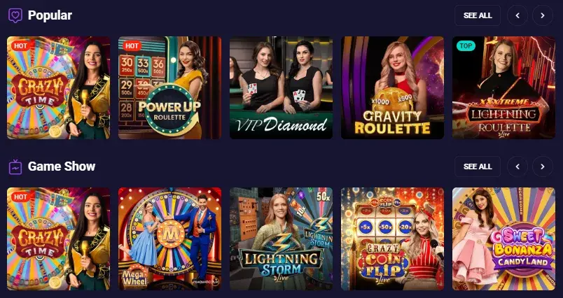 Spirit Casino Live Games